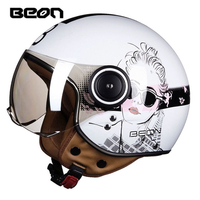 BEON Motorcycle vintage scooter Helmet