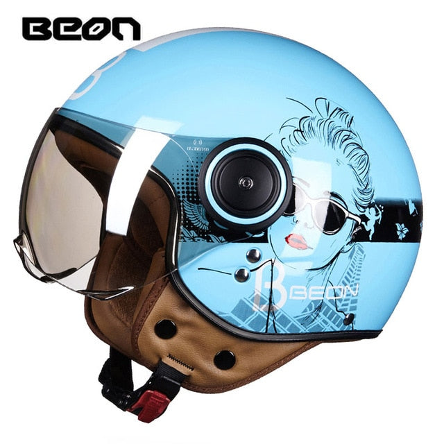 BEON Motorcycle vintage scooter Helmet